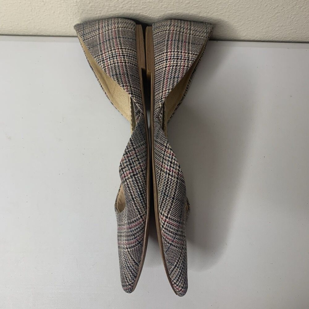 Sam Edelman Rodney D'Orsay Flats Glen Plaid Pattern Sz 9 Pointed Toe - Picture 6 of 11